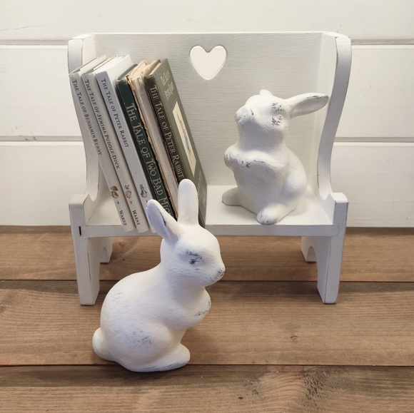 Other - Handpainted Refinished Small Ceramic Bunny Pair